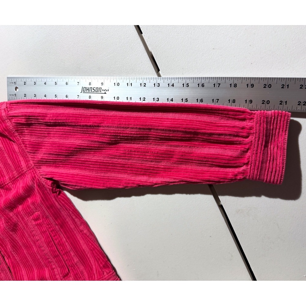 Cabi 4124 Hot Pink Corduroy Jacket Womens XS Cotton Ribbed Trucker Button Up - Picture 7 of 10